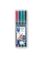 STAEDTLER Alkoholos marker készlet, OHP, 0,4 mm, STAEDTLER "Lumocolor® 313 S", 4 különböző szín