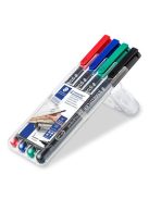 STAEDTLER Alkoholos marker készlet, OHP, 0,4 mm, STAEDTLER "Lumocolor® 313 S", 4 különböző szín