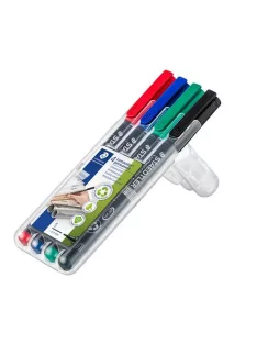   STAEDTLER Alkoholos marker készlet, OHP, 0,4 mm, STAEDTLER "Lumocolor® 313 S", 4 különböző szín