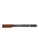 STAEDTLER Alkoholos marker, OHP, 0,6 mm, STAEDTLER "Lumocolor® 318 F", barna