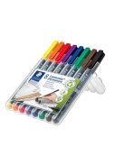 STAEDTLER Alkoholos marker készlet, OHP, 0,6 mm, STAEDTLER "Lumocolor® 318 F", 8 különböző szín