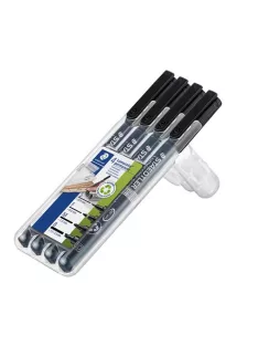   STAEDTLER Alkoholos marker készlet, OHP, STAEDTLER "Lumocolor® 31", 4 különböző vonalvastagság, fekete