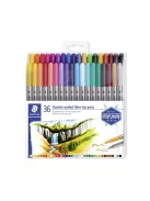 STAEDTLER Filctoll készlet, 0,8/3,0 mm, kétvégű, STAEDTLER® "3200", 36 különböző szín