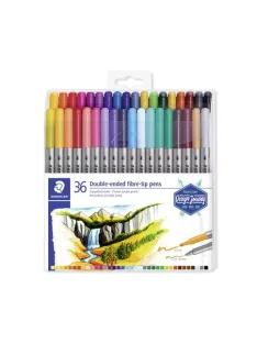   STAEDTLER Filctoll készlet, 0,8/3,0 mm, kétvégű, STAEDTLER® "3200", 36 különböző szín