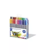 STAEDTLER Filctoll készlet, 0,8/3,0 mm, kétvégű, STAEDTLER® "3200", 72 különböző szín