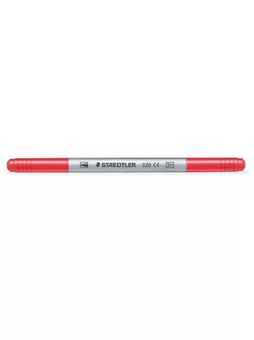 STAEDTLER Filctoll készlet, 1-3 mm, kétvégű, kimosható, STAEDTLER "Noris® 320, 12 különböző szín