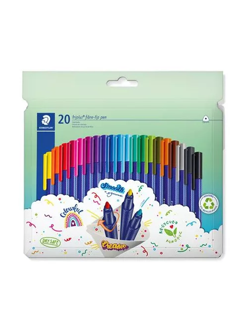 STAEDTLER Filctoll készlet, 1 mm, STAEDTLER "Triplus 323", 20 különböző szín