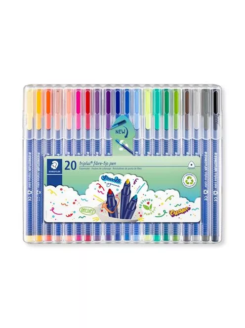 STAEDTLER Filctoll készlet, 1 mm, STAEDTLER "Triplus 323", 20 különböző szín