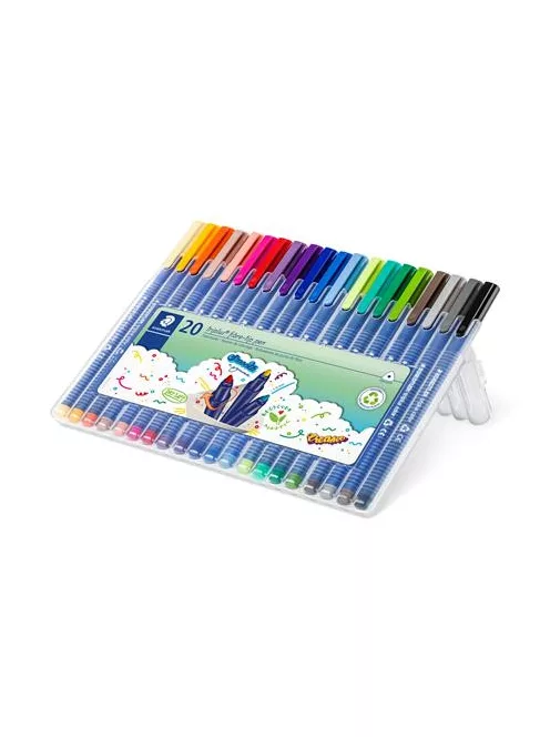 STAEDTLER Filctoll készlet, 1 mm, STAEDTLER "Triplus 323", 20 különböző szín
