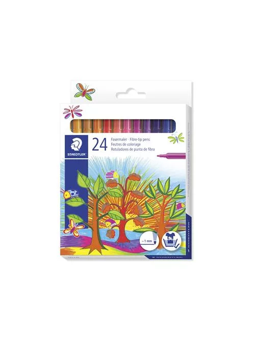 STAEDTLER Filctoll készlet, 1 mm, STAEDTLER "325", 24 különböző szín