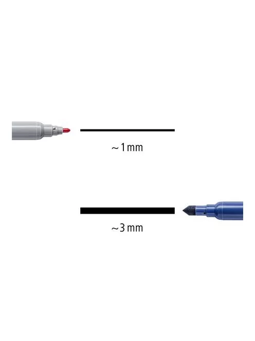 STAEDTLER Filctoll készlet, 1/3 mm, kétvégű, STAEDTLER® "3280", 20 különböző szín