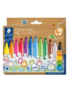   STAEDTLER Filctoll készlet, 3 mm, háromszögletű, kimosható, STAEDTLER "Noris® jumbo 328-B", 12 szín