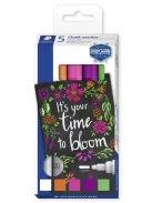 STAEDTLER Krétamarker készlet, 2,4 mm, kúpos, STAEDTLER "Lumocolor® chalk marker 344", 5 különböző szín