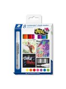 STAEDTLER Krétamarker készlet, 2,4 mm, kúpos, STAEDTLER "Lumocolor® 344", 8 különböző szín