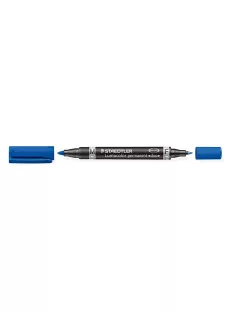   STAEDTLER Alkoholos marker, 0,6/1,5 mm, kúpos, kétvégű, STAEDTLER "Lumocolor® duo 348", kék