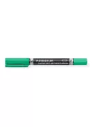 STAEDTLER Alkoholos marker, 0,6/1,5 mm, kúpos, kétvégű, STAEDTLER "Lumocolor® duo 348", zöld