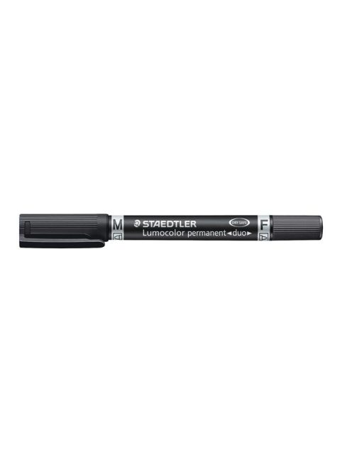 STAEDTLER Alkoholos marker, 0,6/1,5 mm, kúpos, kétvégű, STAEDTLER "Lumocolor® duo 348", fekete