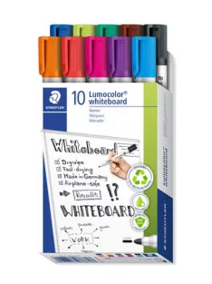   STAEDTLER Táblamarker készlet, 2 mm, kúpos, STAEDTLER "Lumocolor® 351", 10 különböző szín