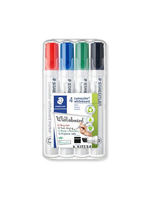 STAEDTLER Táblamarker készlet, 2-5 mm, vágott, STAEDTLER "Lumocolor® 351 B", 4 különböző szín