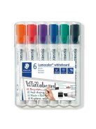 STAEDTLER Táblamarker készlet, 2-5 mm, vágott, STAEDTLER "Lumocolor® 351 B", 6 különböző szín