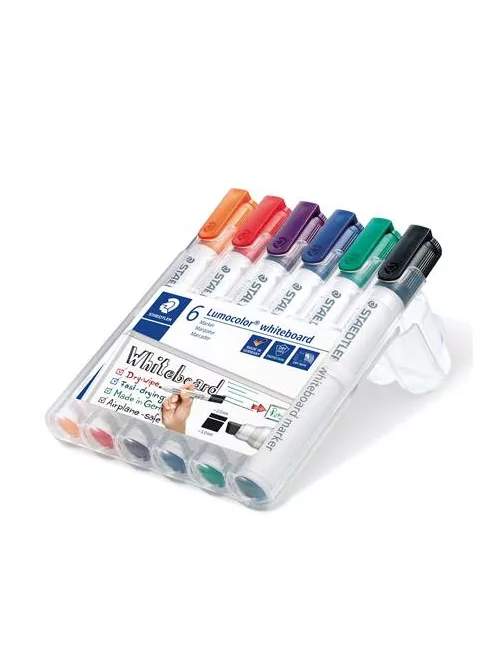 STAEDTLER Táblamarker készlet, 2-5 mm, vágott, STAEDTLER "Lumocolor® 351 B", 6 különböző szín