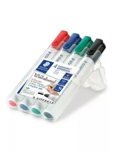   STAEDTLER Táblamarker készlet, 2 mm, kúpos, STAEDTLER "Lumocolor® 351", 4 különböző szín