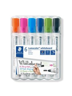   STAEDTLER Táblamarker készlet, 2 mm, kúpos, STAEDTLER "Lumocolor® 351", 6 különböző szín