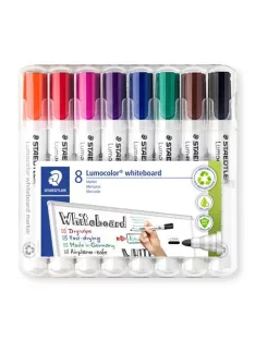   STAEDTLER Táblamarker készlet, 2 mm, kúpos, STAEDTLER "Lumocolor® 351", 8 különböző szín
