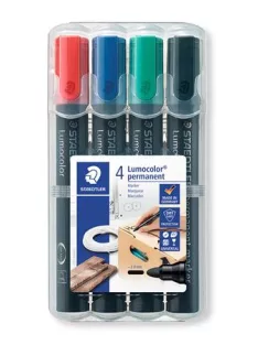   STAEDTLER Alkoholos marker készlet, 2 mm, kúpos, STAEDTLER "Lumocolor® 352", 4 különböző szín