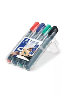   STAEDTLER Alkoholos marker készlet, 2 mm, kúpos, STAEDTLER "Lumocolor® 352", 4 különböző szín