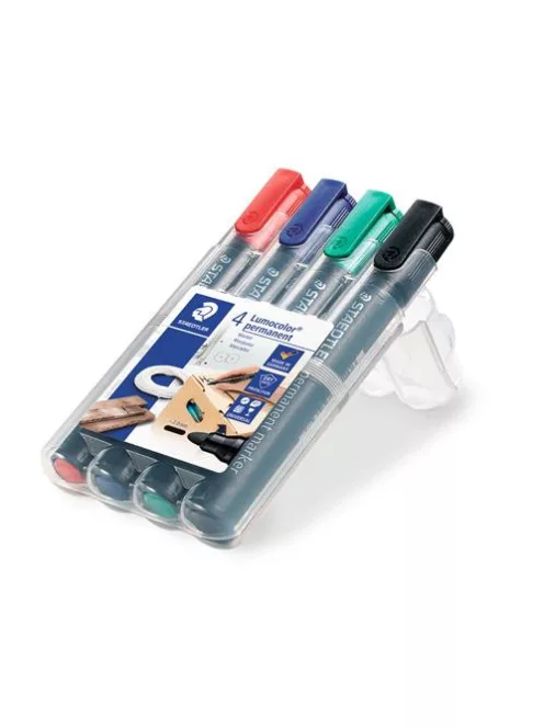 STAEDTLER Alkoholos marker készlet, 2 mm, kúpos, STAEDTLER "Lumocolor® 352", 4 különböző szín