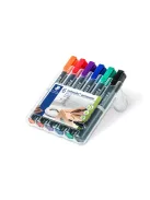 STAEDTLER Alkoholos marker készlet, 2 mm, kúpos, STAEDTLER "Lumocolor® 352", 6 különböző szín