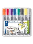 STAEDTLER Flipchart marker vegyes készlet, 2/2-5 mm, STAEDTLER "Lumocolor® 356", 8 különböző szín