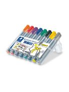 STAEDTLER Flipchart marker vegyes készlet, 2/2-5 mm, STAEDTLER "Lumocolor® 356", 8 különböző szín