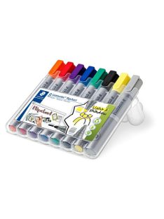   STAEDTLER Flipchart marker vegyes készlet, 2/2-5 mm, STAEDTLER "Lumocolor® 356", 8 különböző szín