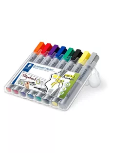   STAEDTLER Flipchart marker vegyes készlet, 2/2-5 mm, STAEDTLER "Lumocolor® 356", 8 különböző szín