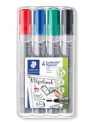 STAEDTLER Flipchart marker, 2 mm, kúpos, STAEDTLER "Lumocolor 356", 4 különböző szín