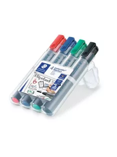   STAEDTLER Flipchart marker, 2 mm, kúpos, STAEDTLER "Lumocolor 356", 4 különböző szín