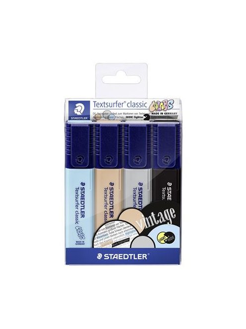 STAEDTLER Szövegkiemelő készlet, 1-5 mm, STAEDTLER "Textsurfer Classic Pastel 364 C", 4 különböző szín