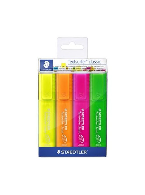 STAEDTLER Szövegkiemelő készlet, 1-5 mm, STAEDTLER "Classic 364", 4 különböző szín