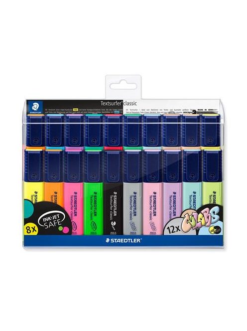 STAEDTLER Szövegkiemelő készlet, 1-5 mm, STAEDTLER "Textsurfer Classic 364 WP20", 20 különböző szín