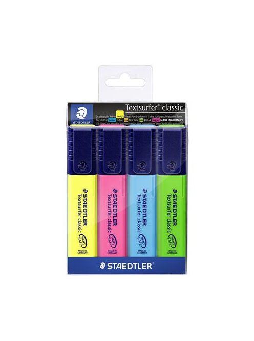 STAEDTLER Szövegkiemelő készlet, 1-5 mm, STAEDTLER "Textsurfer Classic 364", 4 különböző szín