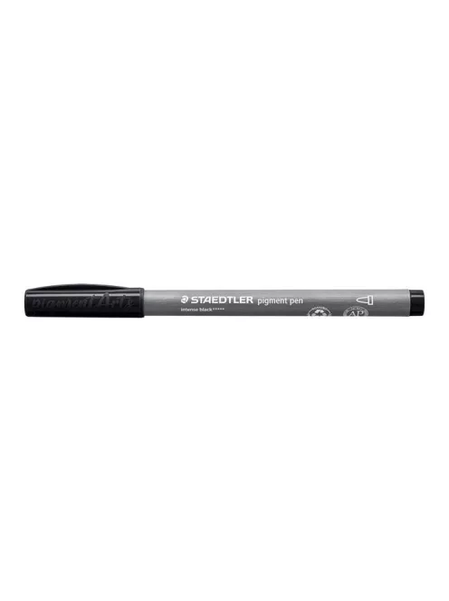 STAEDTLER Filctoll, 1 mm, kúpos, 2 db, STAEDTLER® "Pigment pen 376", intenzív fekete