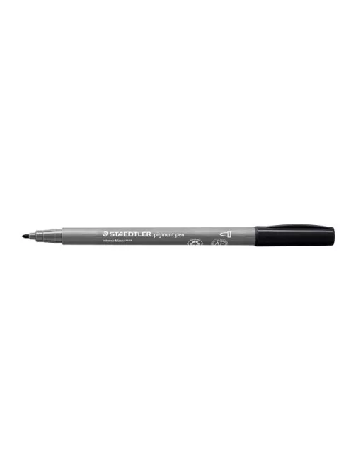 STAEDTLER Filctoll, 1 mm, kúpos, 2 db, STAEDTLER® "Pigment pen 376", intenzív fekete