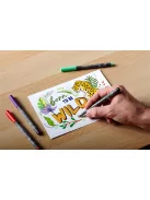 STAEDTLER Filctoll, 1 mm, kúpos, 2 db, STAEDTLER® "Pigment pen 376", intenzív fekete