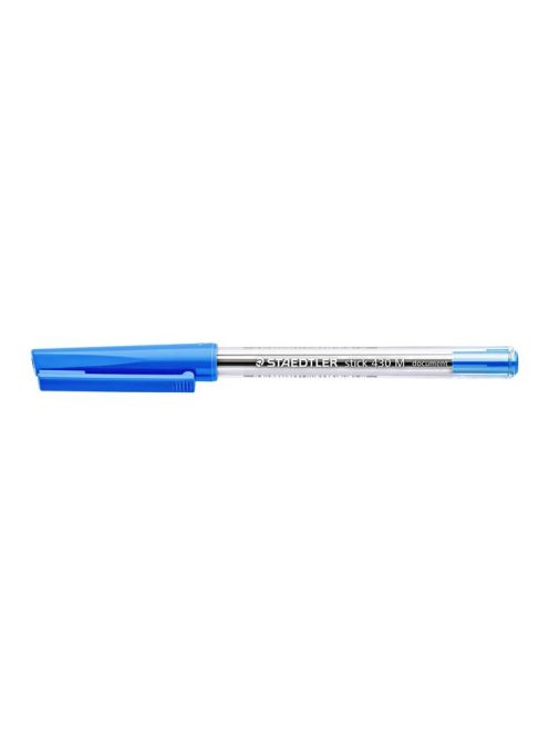 STAEDTLER Golyóstoll, 0,5 mm, kupakos, STAEDTLER "Stick 430 M", kék