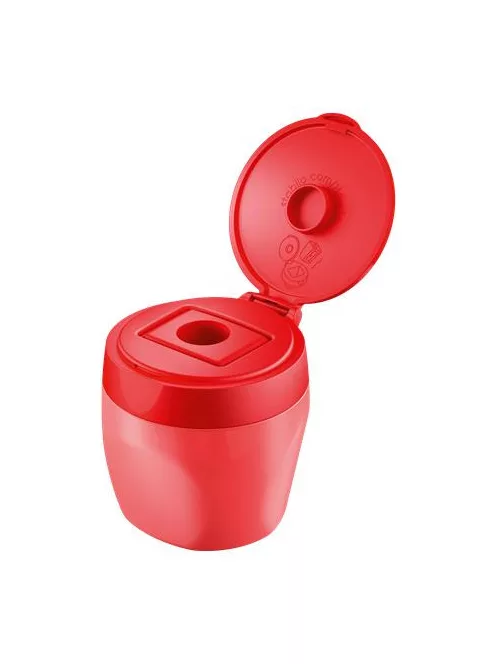 STABILO Hegyező, egylyukú, tartályos, STABILO "Woody 3 in 1", piros