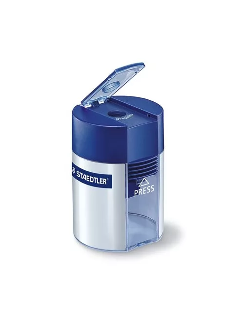 STAEDTLER Hegyező, egylyukú, tartályos, STAEDTLER "511", kék