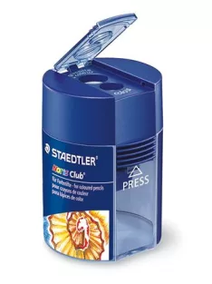  STAEDTLER Hegyező, kétlyukú, tartályos, STAEDTLER "Noris 512 F", kék