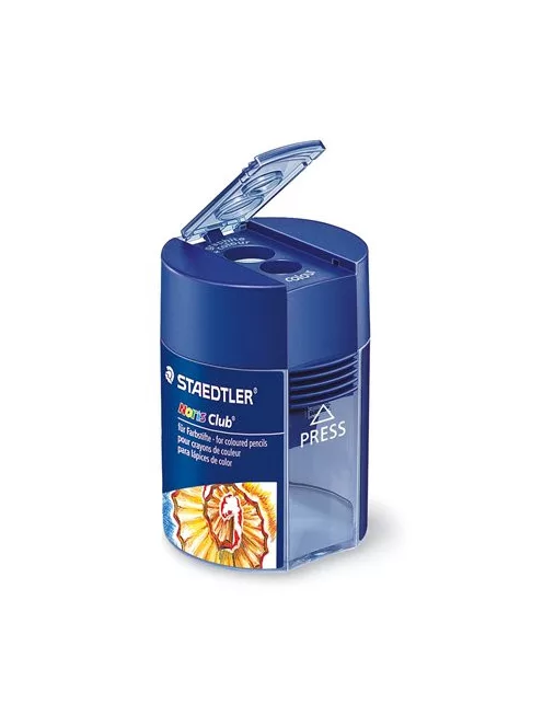STAEDTLER Hegyező, kétlyukú, tartályos, STAEDTLER "Noris 512 F", kék